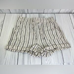 Striped Beige Women's Shorts